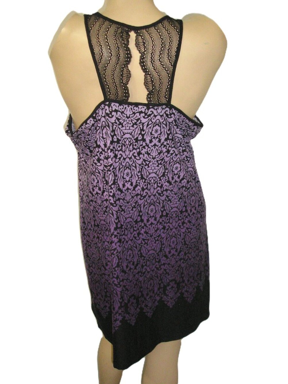 Apt. 9 Lace Detail Back Lounge Nightgown Sleepwear Dress, XL